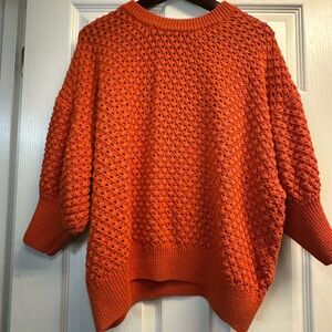 Vine And Love Self Material Orange Sweater Size L